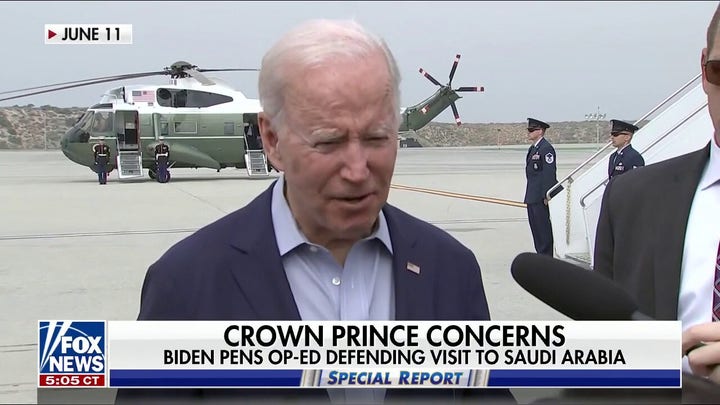 Biden defends trip to Saudi Arabia