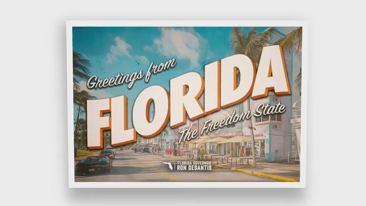 Team DeSantis fires back at Newsom, other Dem governors with digital postcard celebrating 'Florida's freedom' 