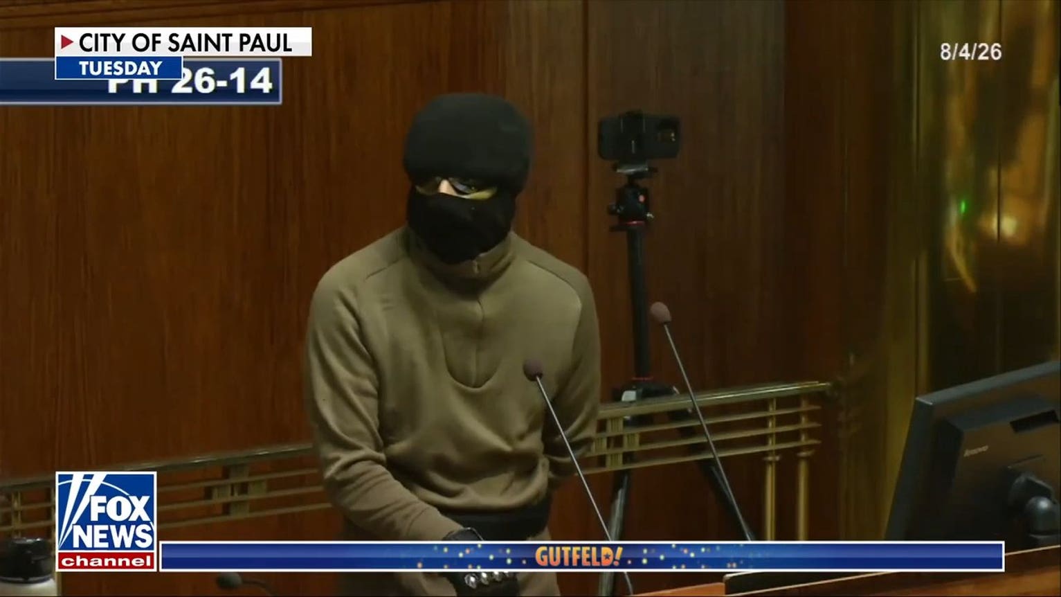 Masked activist rails against 'settler colony' in bizarre rant