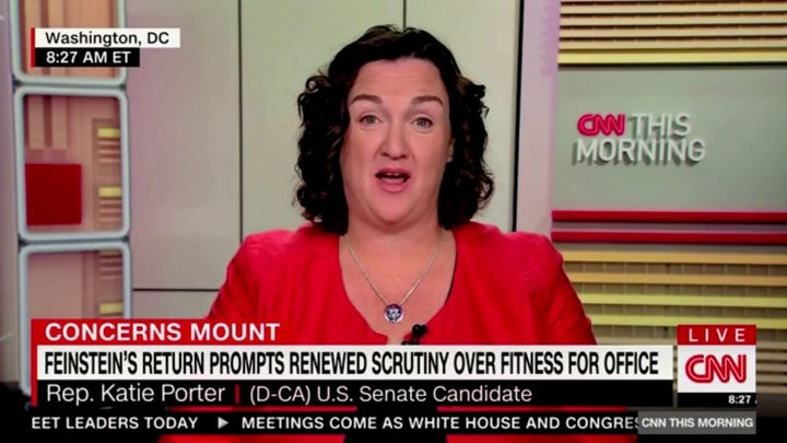 Rep. Katie Porter suggests new congressional policy to deal with 'infirm' lawmakers like Feinstein, Fetterman