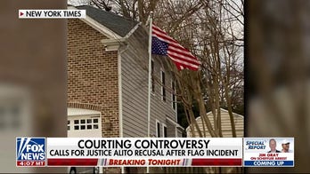 Picture of upside-down flag outside of Justice Alito's house causes controversy