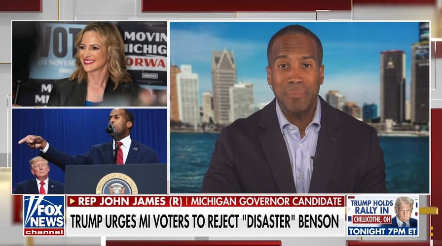John James calls out Jocelyn Benson amid Michigan governor race