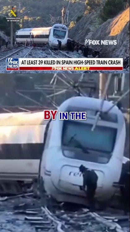 Dozens killed in Spain after MASSIVE train derailment