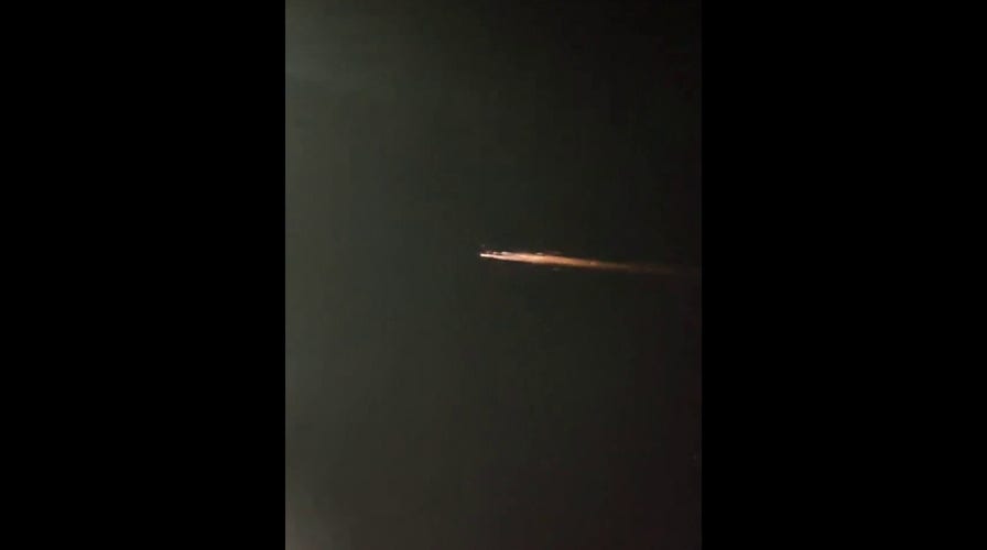 Space object lights up sky in rare video