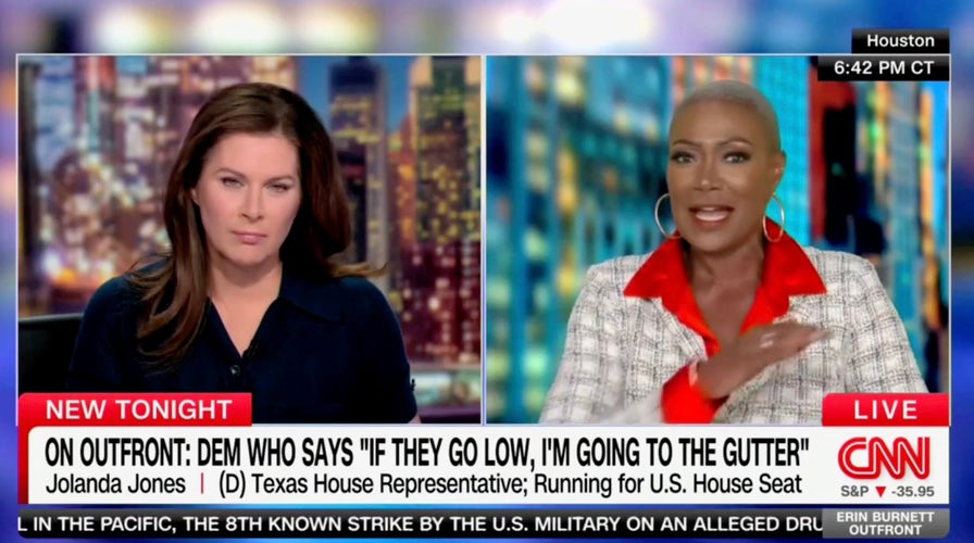 Texas Democratic House candidate makes a throat slash gesture during a CNN interview