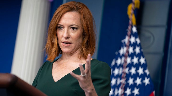 Jen Psaki and Mitch Landrieu brief the press as Biden's approval ratings sink