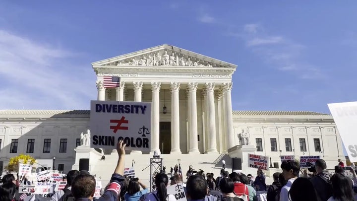 Asian American groups rally before the Supreme Court to protest affirmative action
