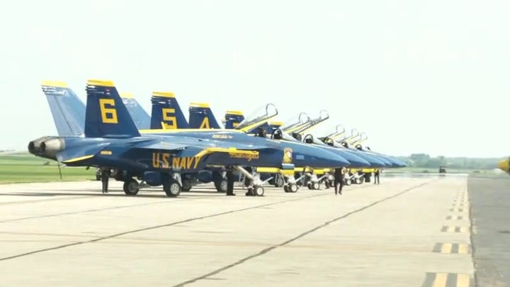 Blue Angels perform at the Kansas City Air Show