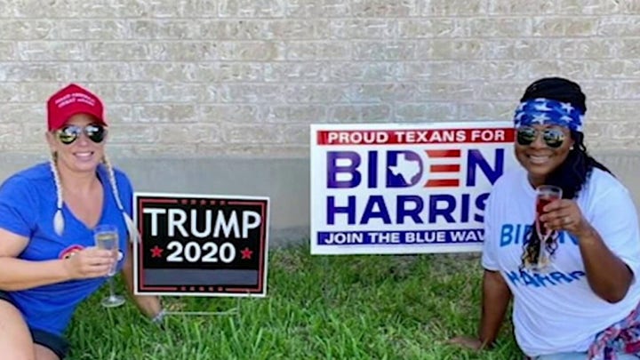 Texas neighbors with opposing political views share message of unity