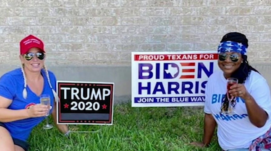 Texas neighbors with opposing political views share message of unity