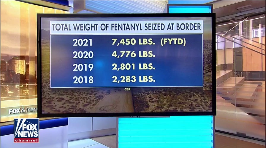 Close to 8,000 pounds of fentanyl seized at US border so far in 2021 