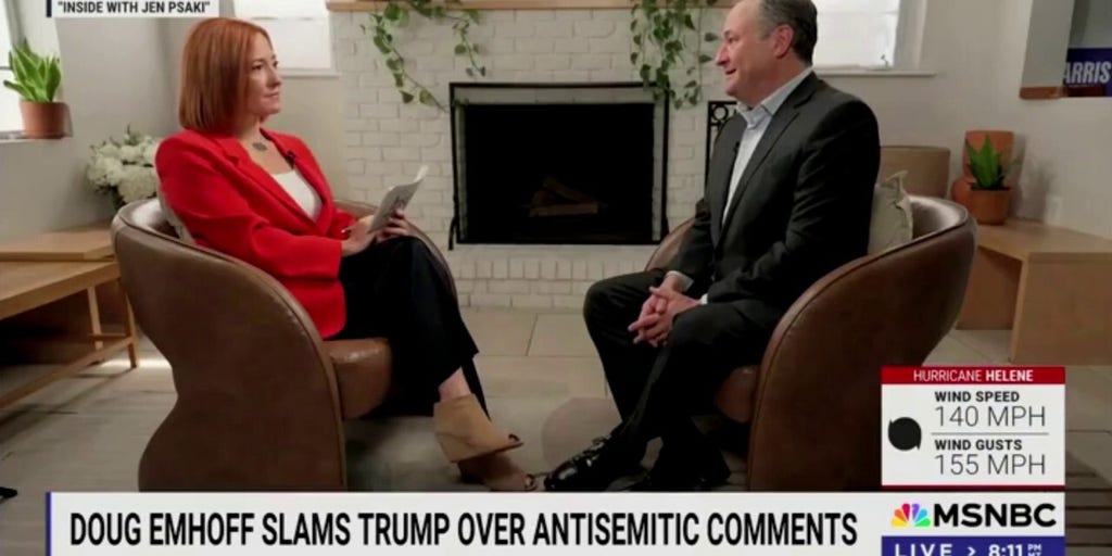 Doug Emhoff agrees Trump 'putting a target on backs of Jewish Americans'