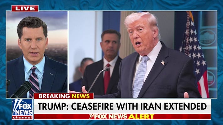 Iran ceasefire will be extended with a continued port blockade, President Trump says