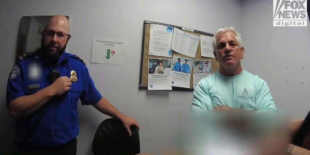Sheriff Nanos receives a Miranda warning during TSA gun incident