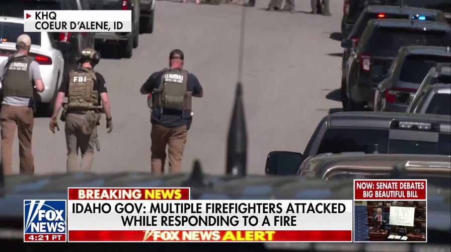 Firefighters shot while responding to a brush fire in Idaho