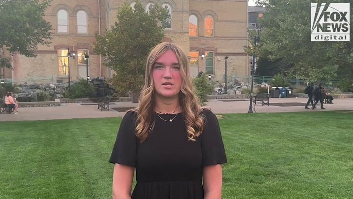 Utah State TPUSA chapter president Kaitlyn Griffiths celebrates Charlie Kirk’s faith and impact at candlelight vigil