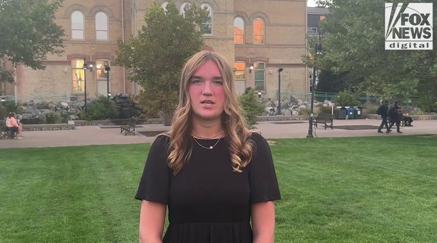 Utah State TPUSA chapter president Kaitlin Griffiths celebrates Charlie Kirk’s faith and impact at candlelight vigil
