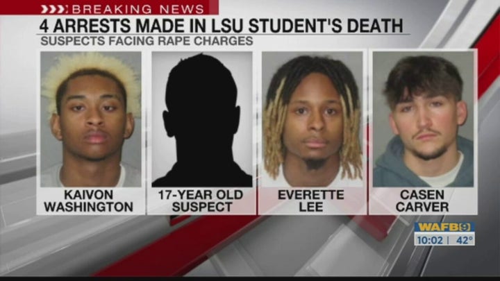 LSU student reportedly seen leaving bar with 4 people on night of alleged rape, death
