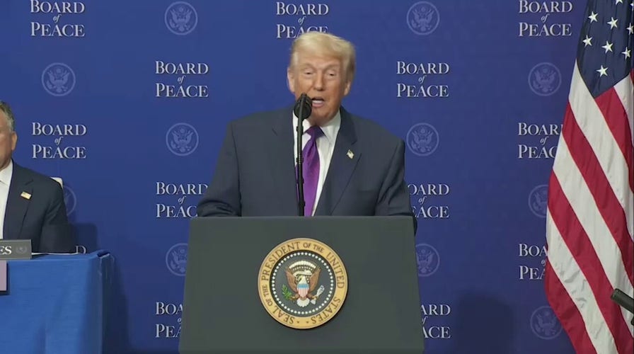 Trump announces US commitment to give Board of Peace $10B, calls on Iran to make a deal