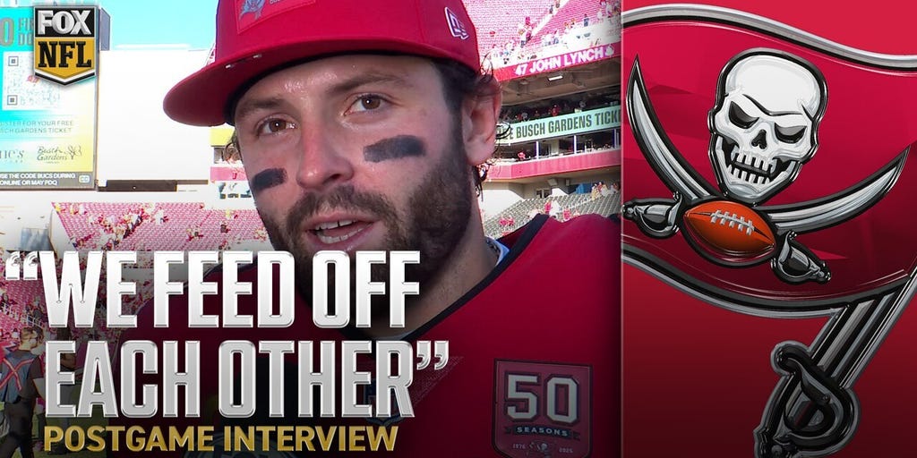 Baker Mayfield is happy Bucky Irving is back after resilient win 💪 ‘Makes a huge difference for us’