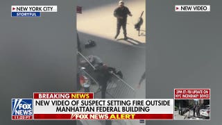 New video shows alleged suspect starting fire outside Manhattan federal building