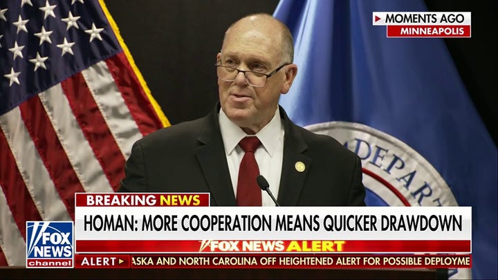 Tom Homan draws down 700 federal agents from Minneapolis