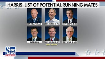 Harris has reportedly whittled down list of potential running mates to six candidates - Fox News