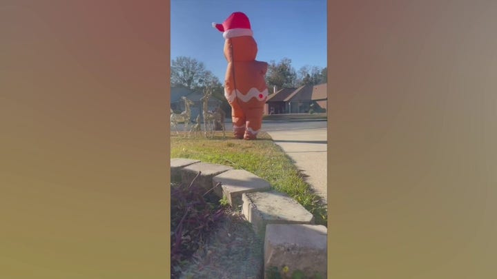 Florida inflatable character comes to life and chases driver