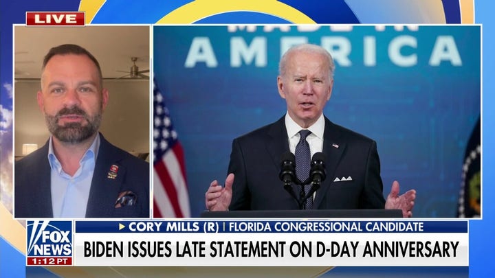 Biden blasted by combat veteran for late D-Day commemoration