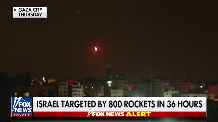 Israel targeted by 800 rockets in 36 hours from Palestinian militant group