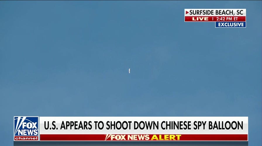 Chinese spy balloon shot down over the Atlantic Ocean