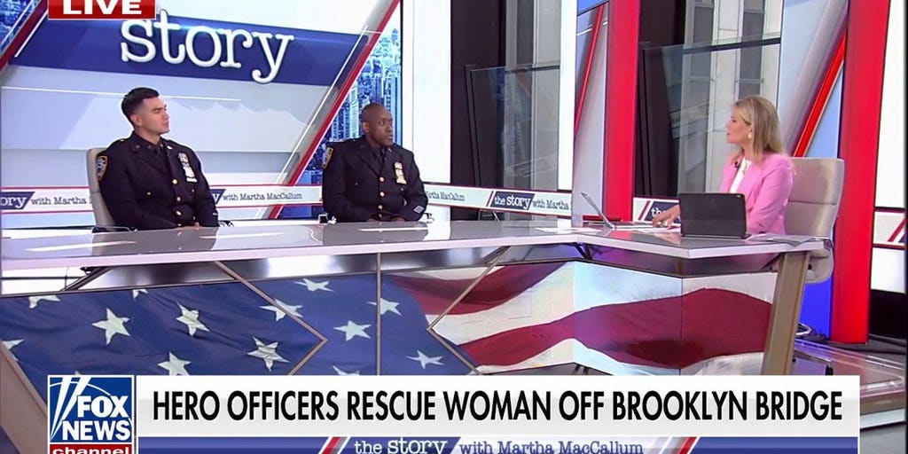 Hero police officers detail rescue of woman off Brooklyn Bridge