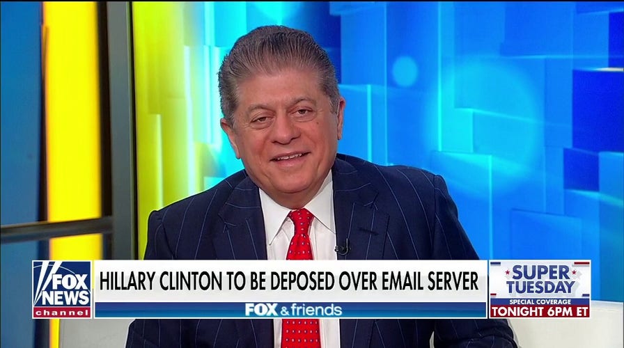 Judge Andrew Napolitano reacts after federal judge orders Hillary Clinton deposition