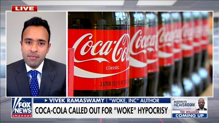 Coca-Cola blows 'woke smoke' to hide their hypocrisy: Vivek Ramaswamy