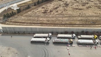 Aid trucks entering Gaza from Israel