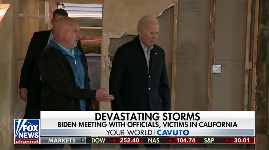 President Biden visits California after devastating storms
