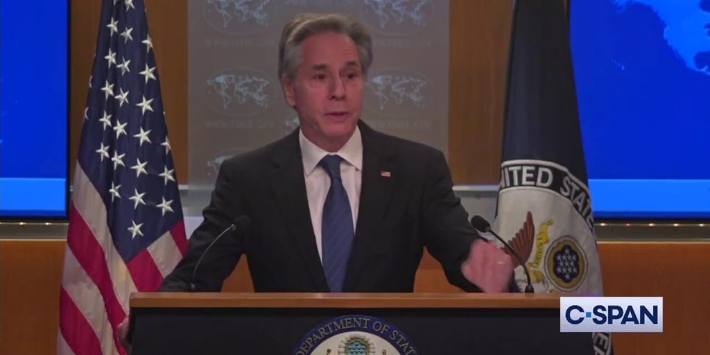 Security escorts reporter berating Blinken out of press conference
