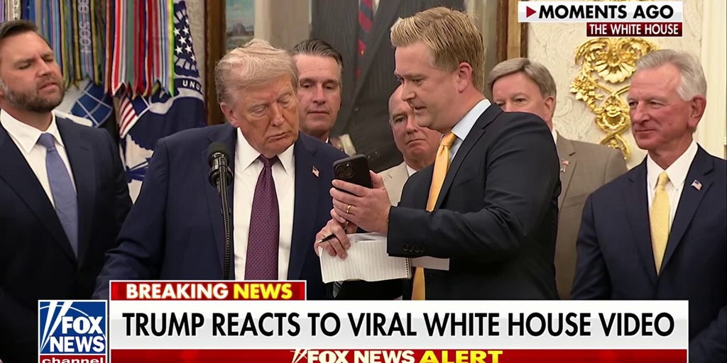 President Trump reacts to viral video
