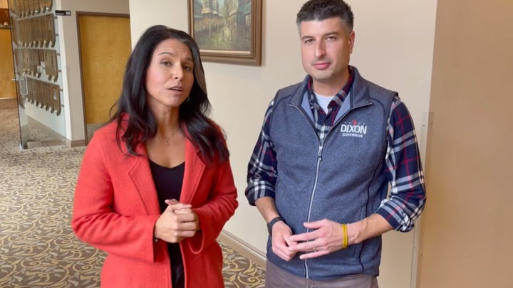 WATCH: Tulsi Gabbard endorses GOP candidate Tom Barrett, days after Liz Cheney endorsed his Democrat opponent