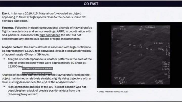 Pentagon explains how its solved GOFAST UFO mystery
