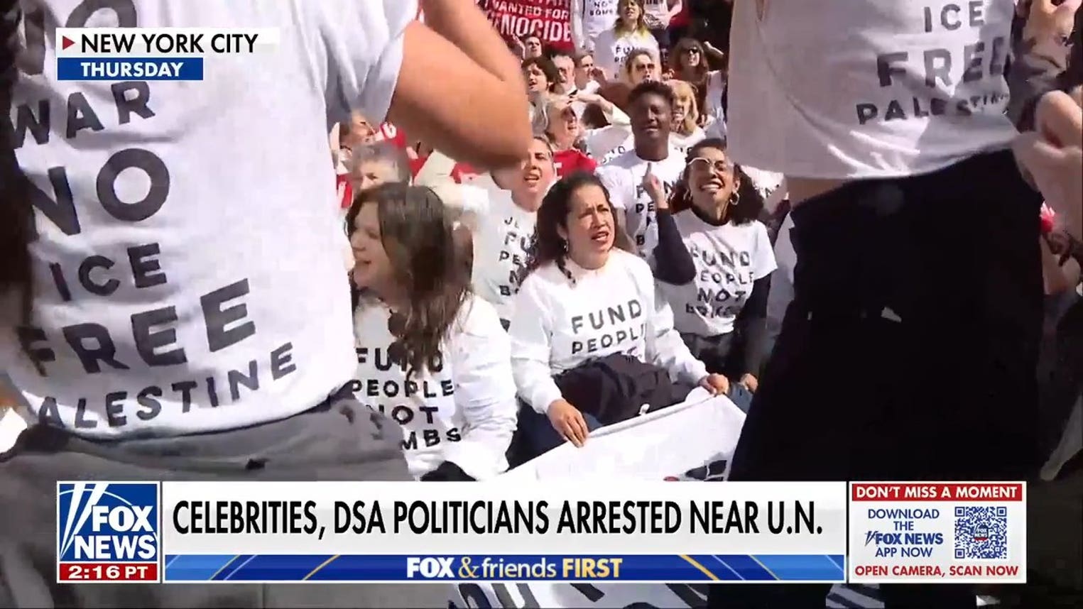 Anti-Israel protesters arrested near U.N. ahead of Netanyahu's speech