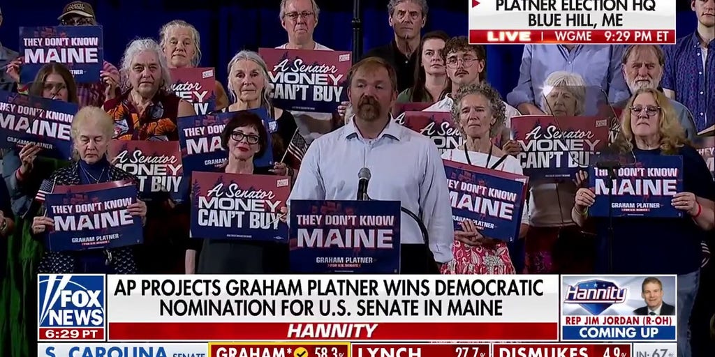 Graham Platner wins Democratic nomination for US Senate in Maine, AP projects