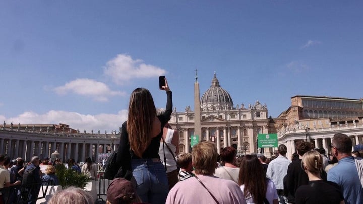Pope Francis appears in public after weeks of sickness