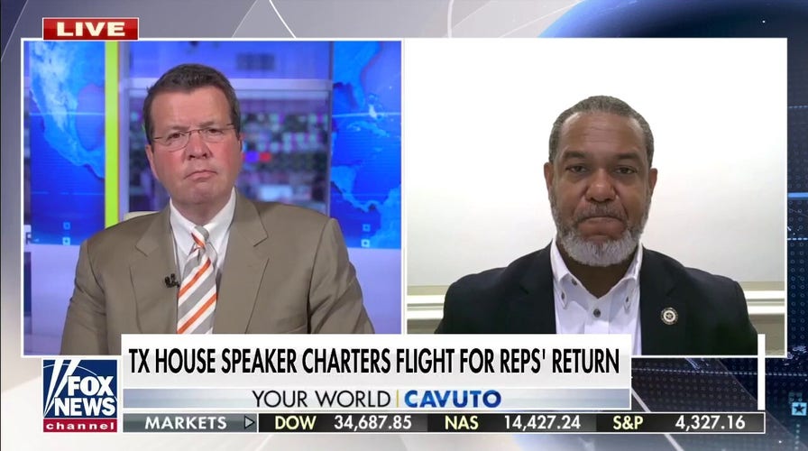 Cavuto pushes back on Texas Democrat who fled state to block voting bill