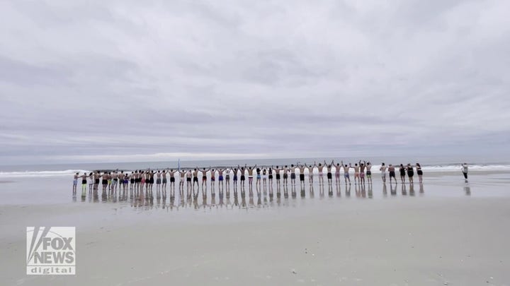 One Long Island group, shown above, commits to cold plunging every Sunday.