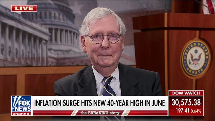 Biden, Democrats' spending bill the 'clear reason' for inflation 'spiral': Sen. McConnell