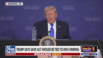 President Donald Trump meets with GOP senators amid DHS funding debate