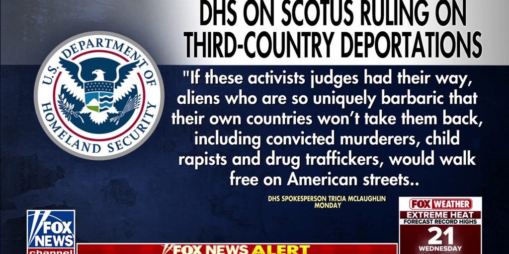 DHS celebrates Supreme Court win on third-country deportations: 'Fire up the deportation planes'