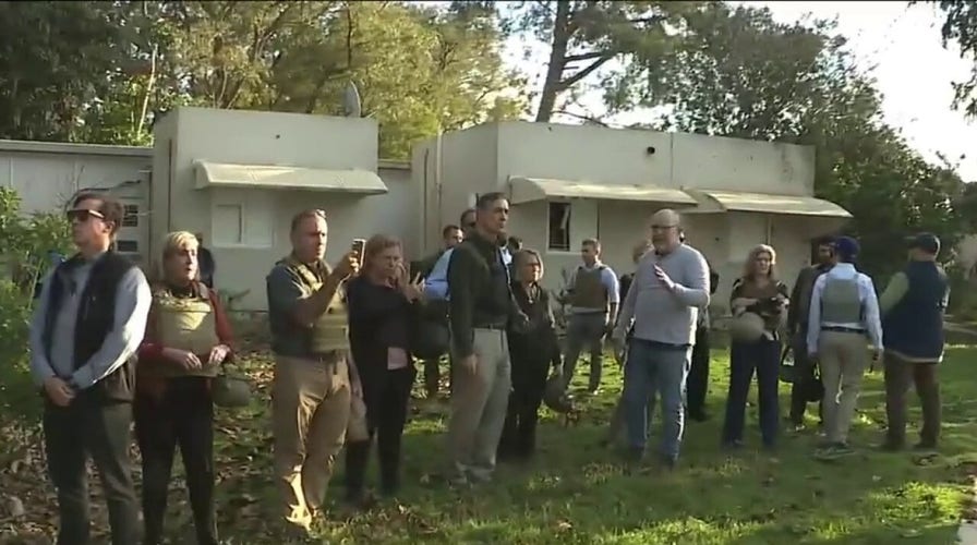 Israel-Hamas war: Bipartisan group of US lawmakers tour kibbutz of Nir Oz