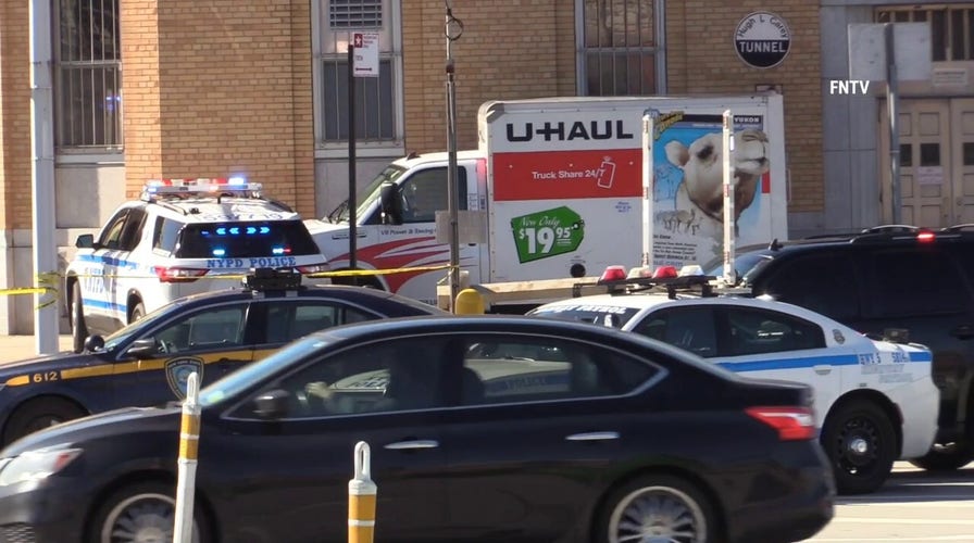 U-Haul truck surrounded by NYPD in Brooklyn